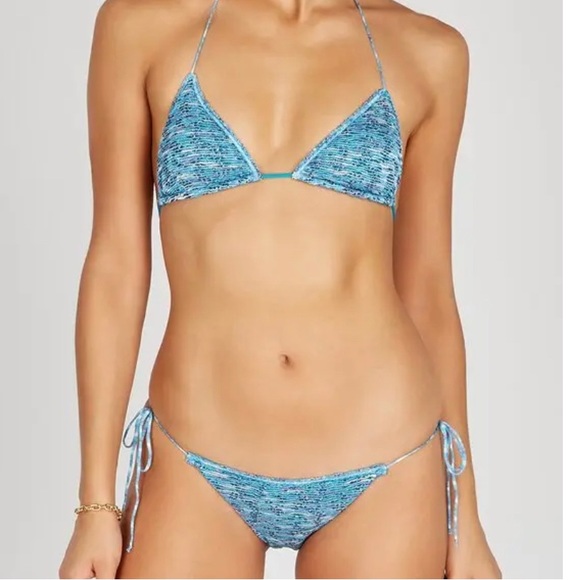 Missoni blue metallic knit bikini - Picture 4 of 4
